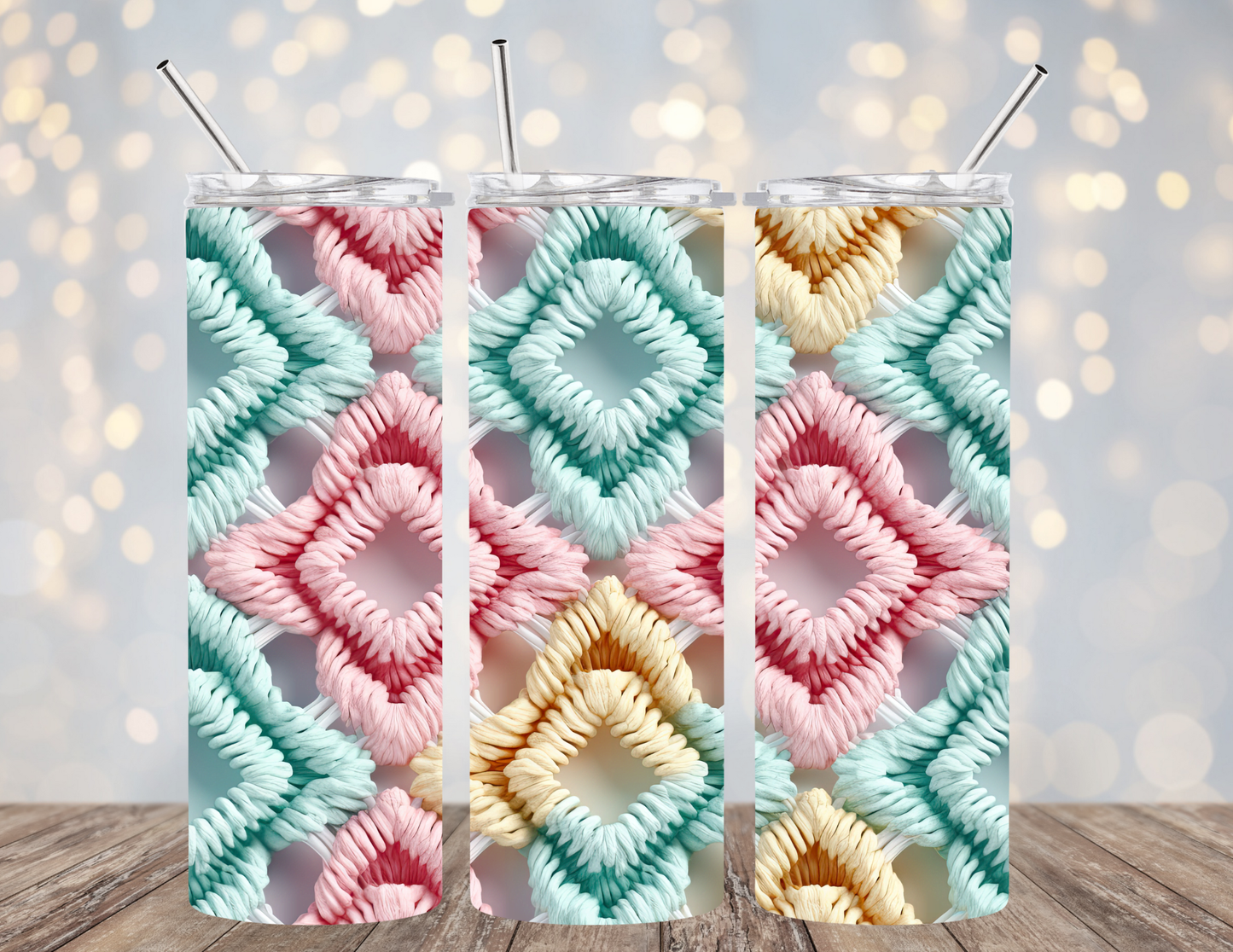 20 Oz Tumbler Yarn Squares