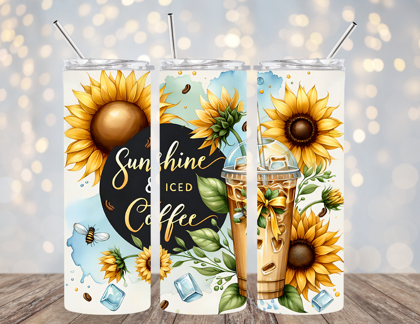 20 Oz Tumbler Sunshine and Iced Coffee