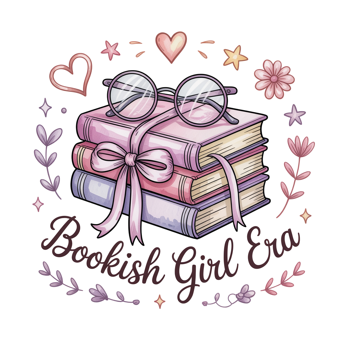 11" DTF Print Ready to Press Bookish Girl Era