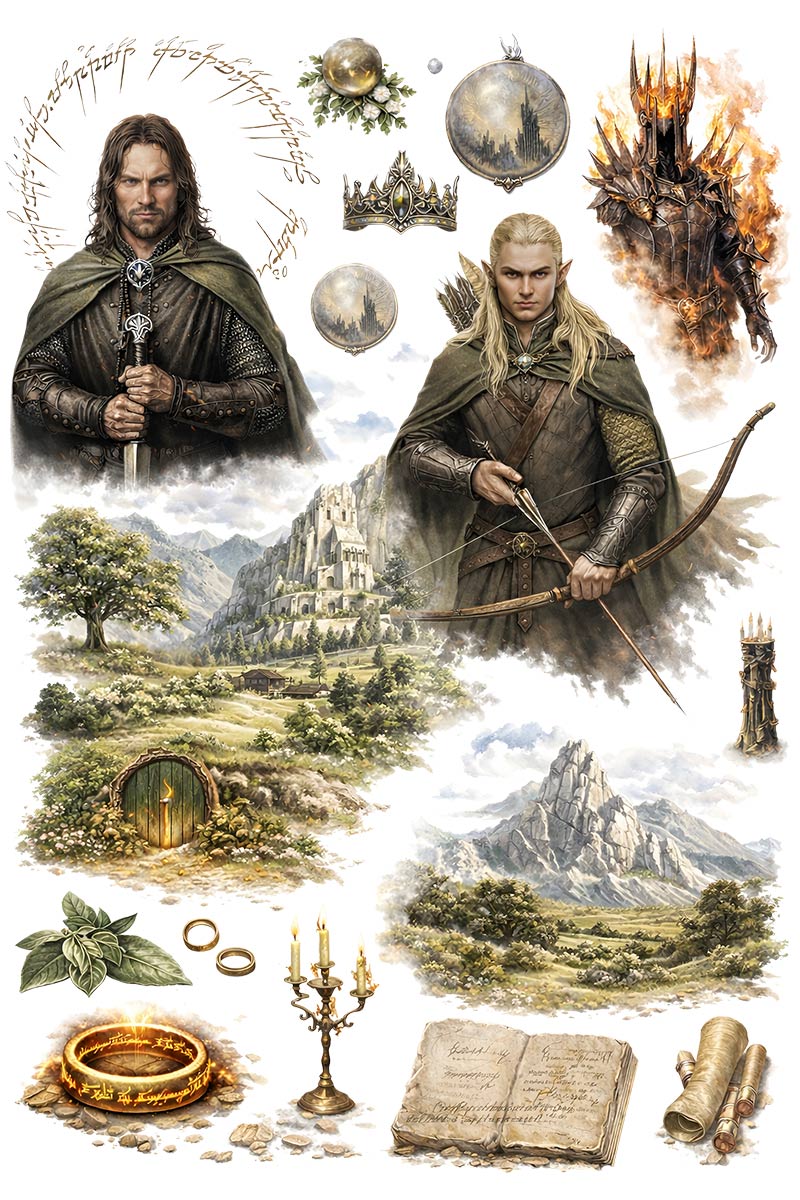 UVDTF 9.5 x 14 Element Sheet Fantasy Realm Adventure 929
