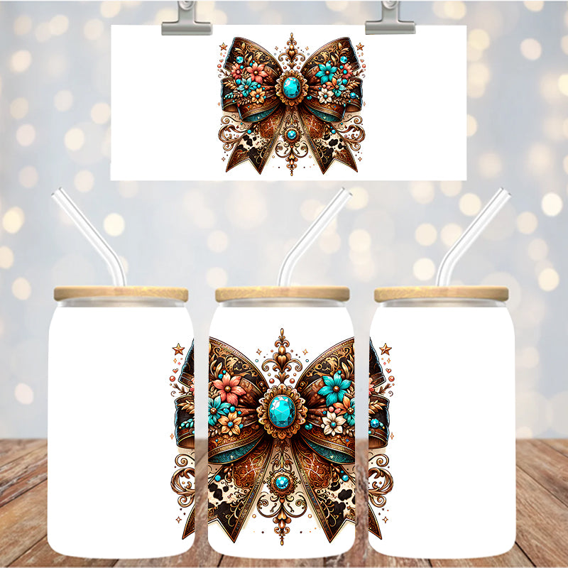 4" Decal Uvdtf Wrap Western Bow D115