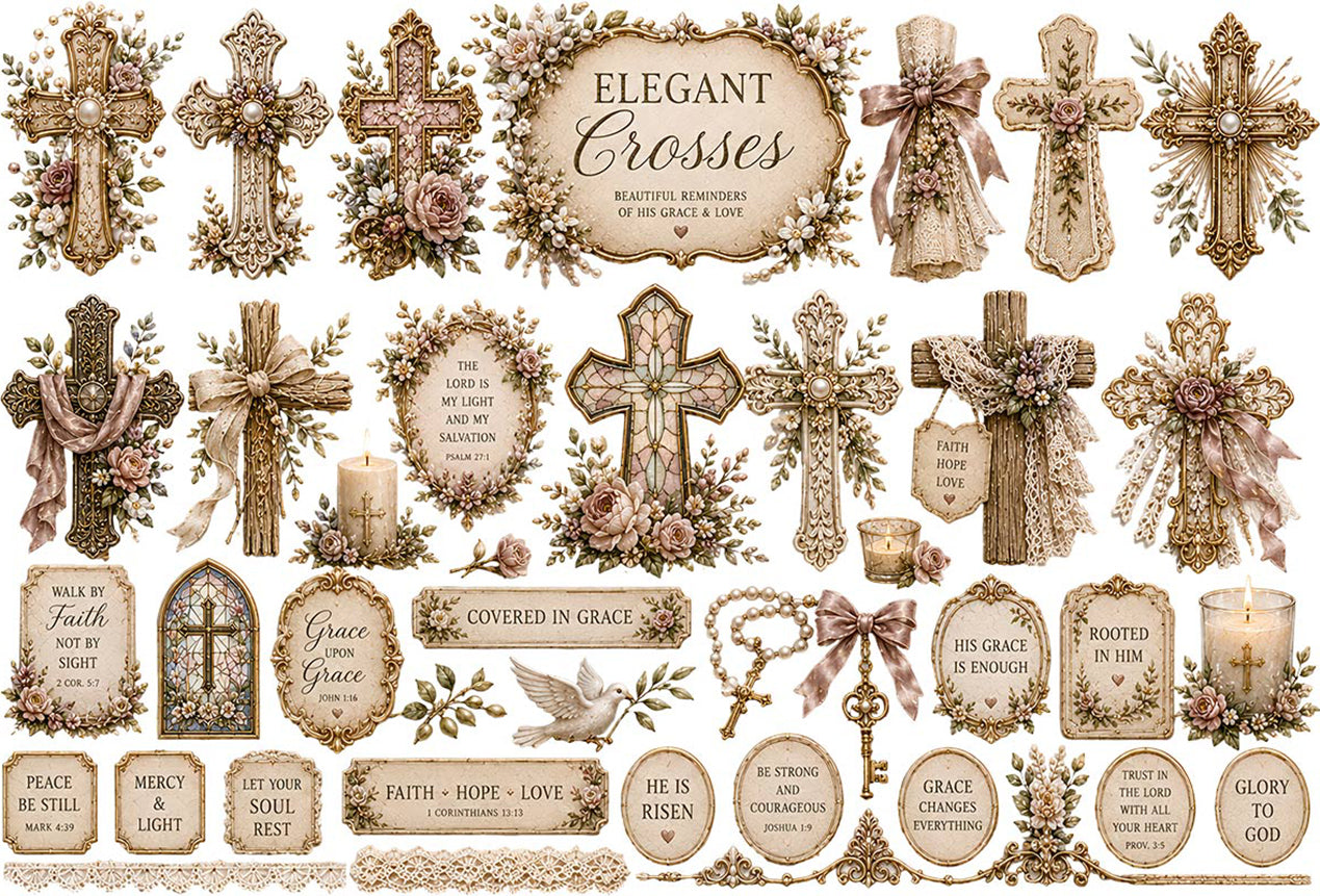 Grace & Glory Faith Collection | UVDTF 9.5 x14 Element Sheets