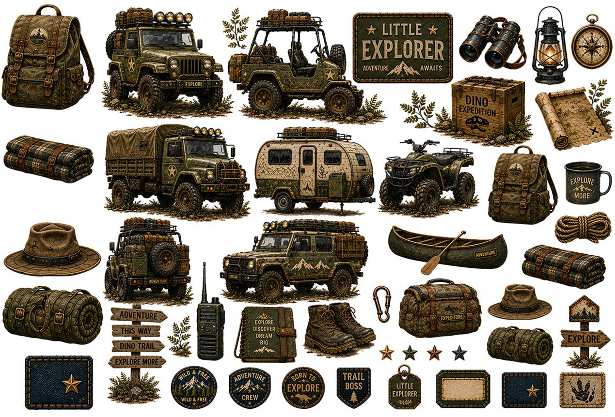 Little Explorer Collection | UVDTF 9.5 x14 Element Sheets