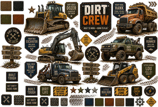 Dirt Crew Collection | UVDTF 9.5 x14 Element Sheets 807