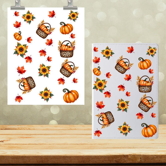 A5 Notebook UVDTF Wrap Fall Pumpkins 7059