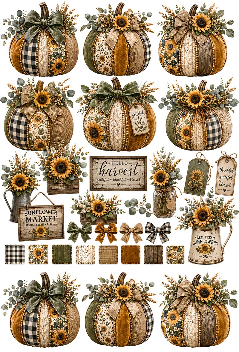 Pumpkin Collection | UVDTF 9.5 x14 Element Sheets 968
