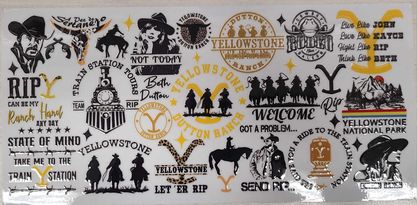 UVDTF 16 oz Cup Wrap Yellowstone 6129