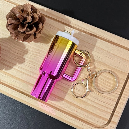Mini Tumbler Metallic Keychains