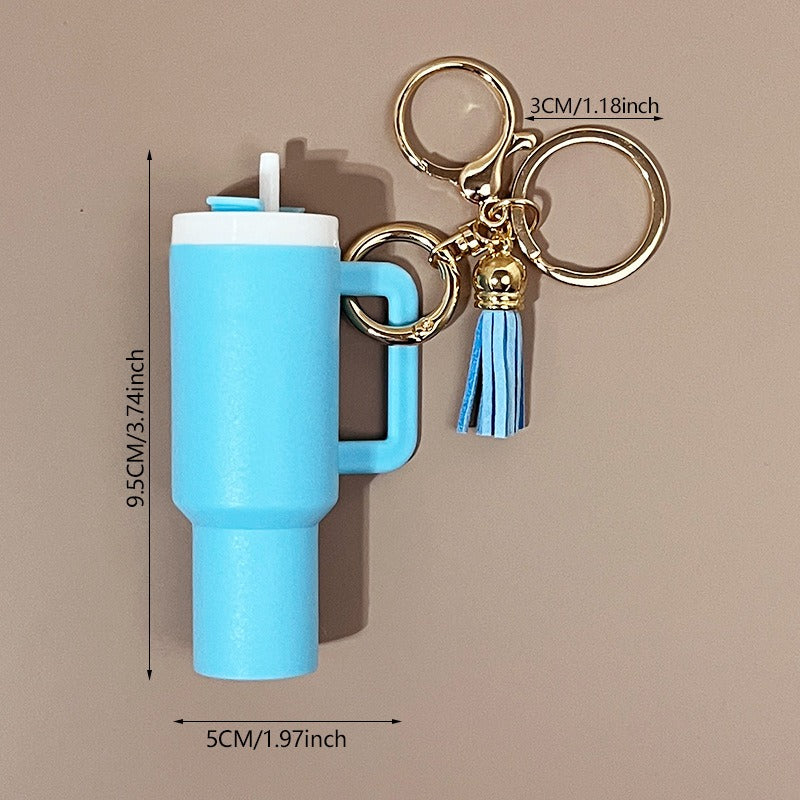 Mini Tumbler Keychains With Tassel