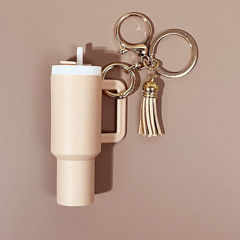 Mini Tumbler Keychains With Tassel