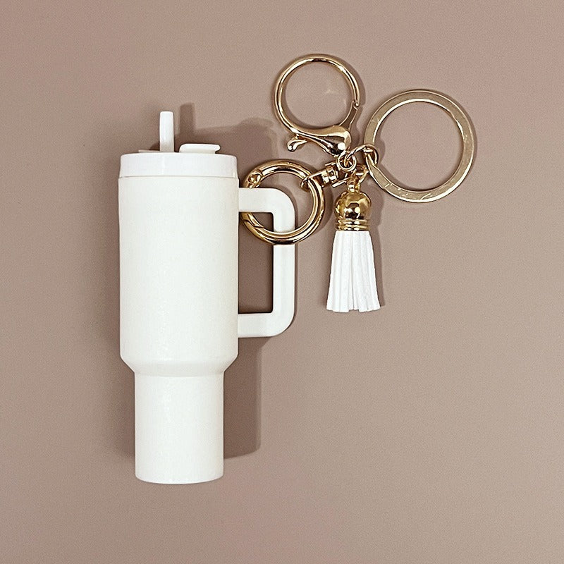 Mini Tumbler Keychains With Tassel