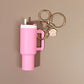 Mini Tumbler Keychains With Dog Paw Charm
