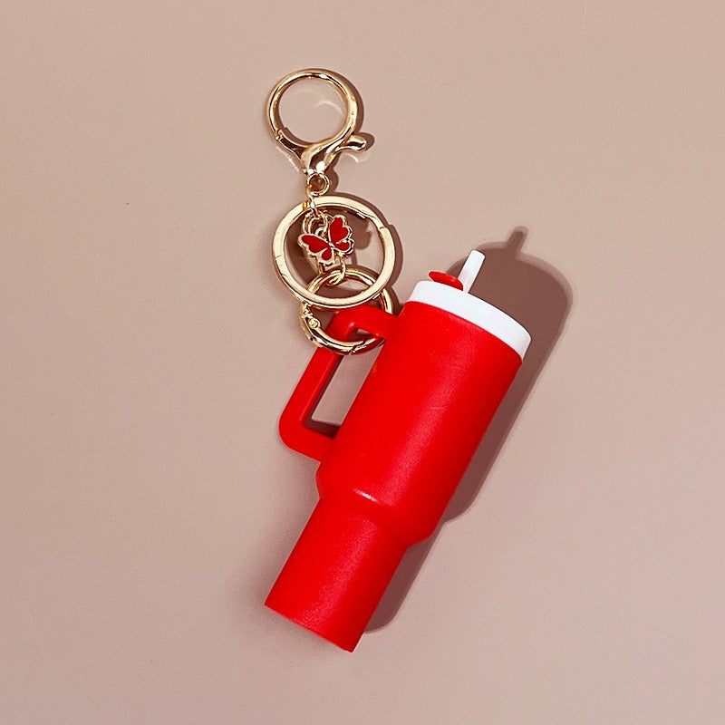 Mini Tumbler Keychains With Butterfly Charm