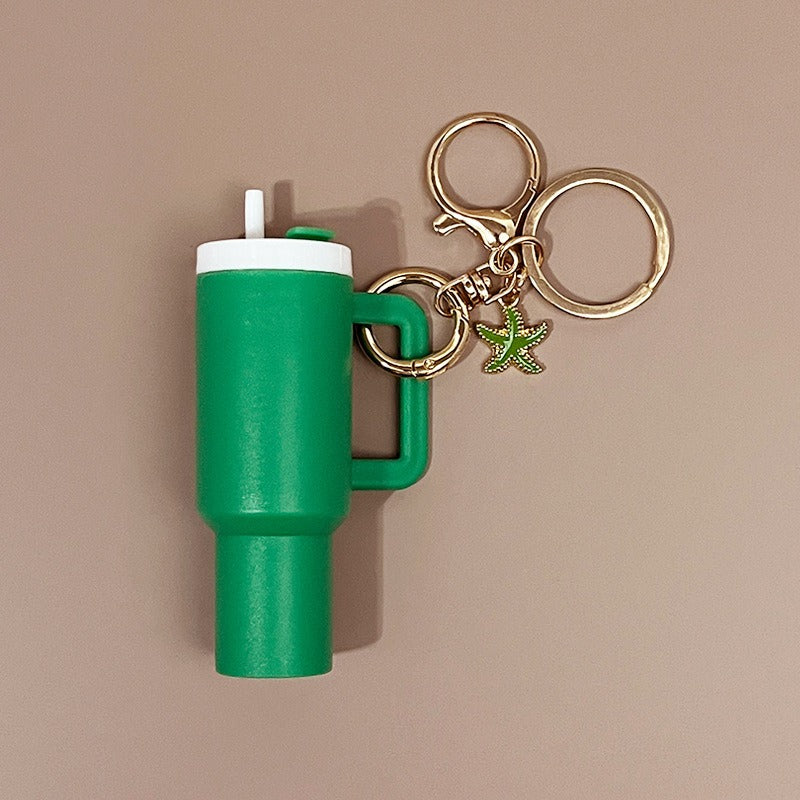 Mini Tumbler Keychains With Starfish Charm