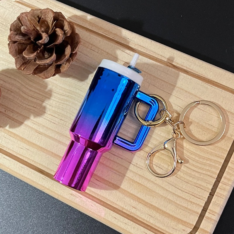 Mini Tumbler Metallic Keychains