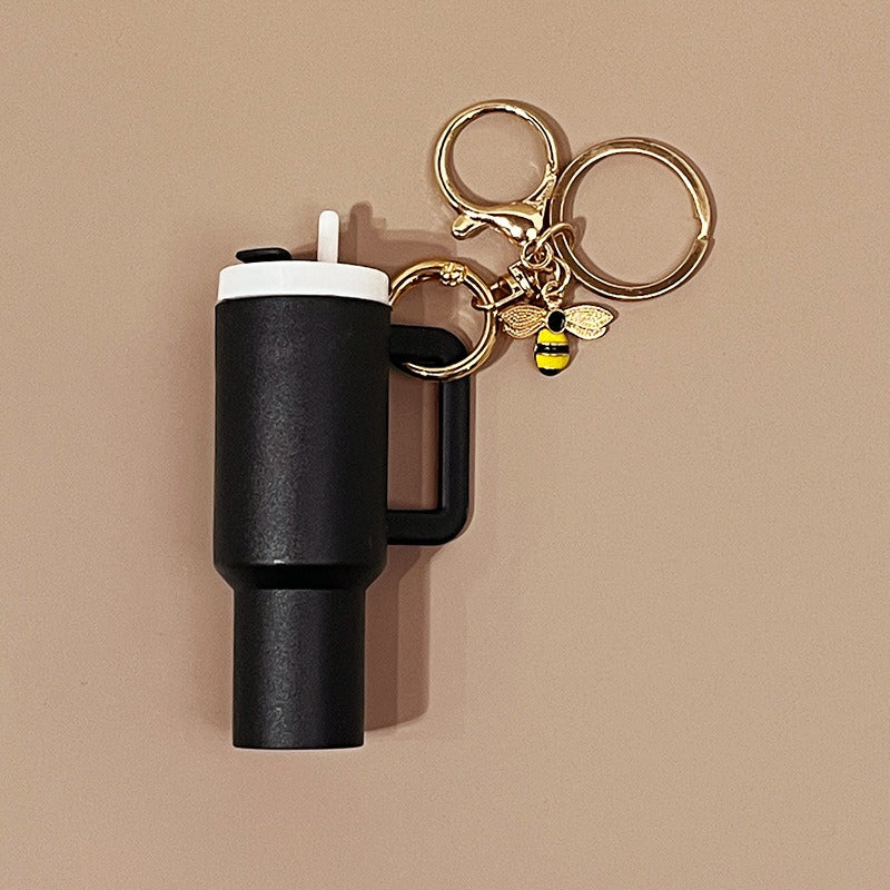 Mini Tumbler Keychains With Bee Charm