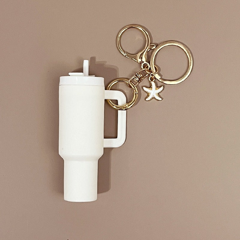 Mini Tumbler Keychains With Starfish Charm