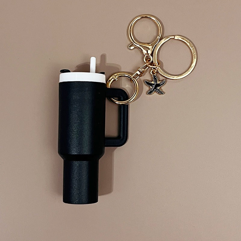 Mini Tumbler Keychains With Starfish Charm