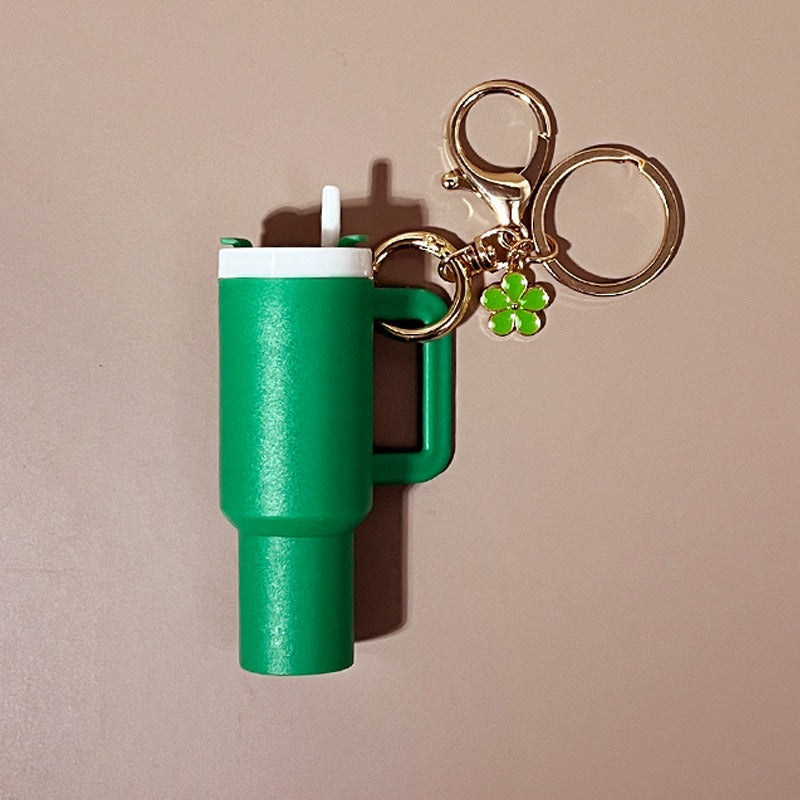 Mini Tumbler Keychains With Flower Charm