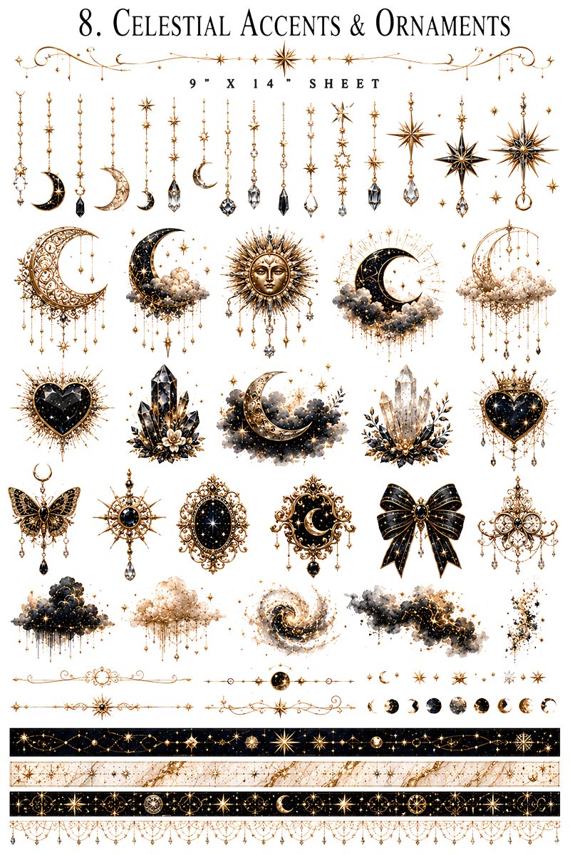 Celestial Collection | UVDTF 9.5 x14 Element Sheets 825