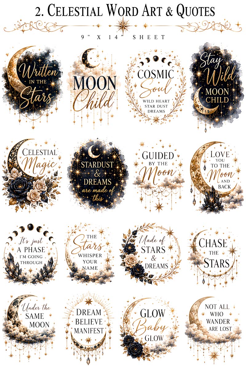 Celestial Collection | UVDTF 9.5 x14 Element Sheets 825