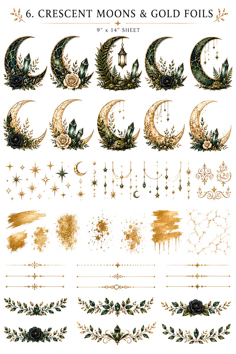 Emerald Forrest Collection | UVDTF 9.5 x14 Element Sheets 817