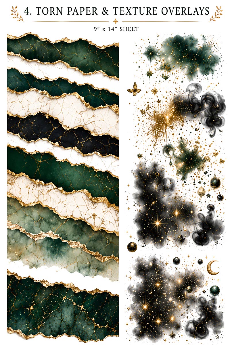 Emerald Forrest Collection | UVDTF 9.5 x14 Element Sheets 817