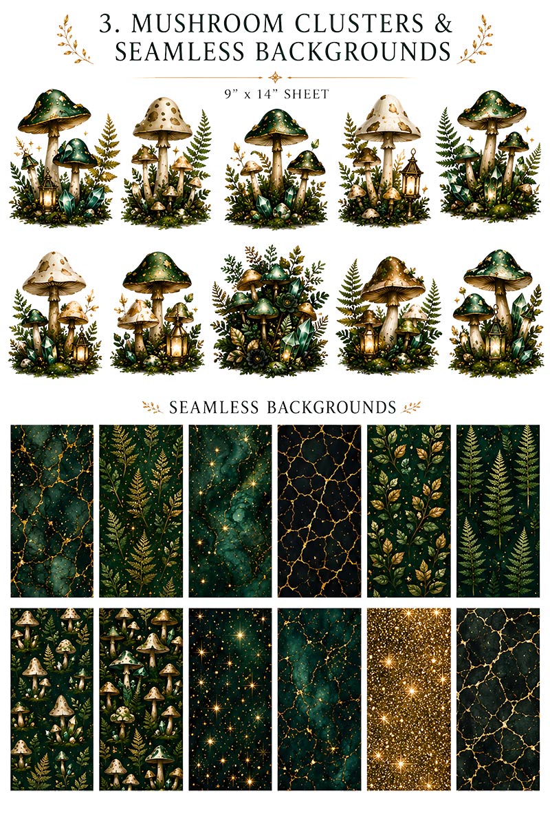 Emerald Forrest Collection | UVDTF 9.5 x14 Element Sheets 817