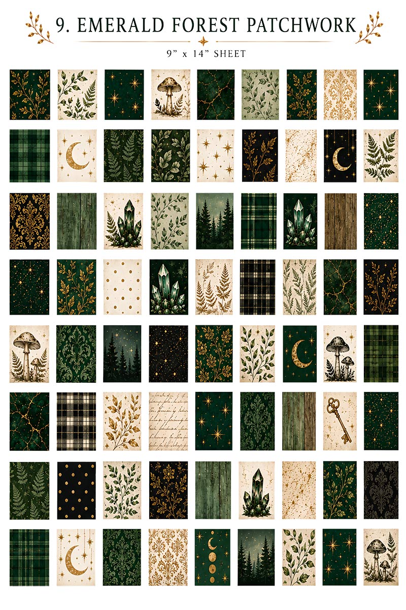 Emerald Forrest Collection | UVDTF 9.5 x14 Element Sheets 817
