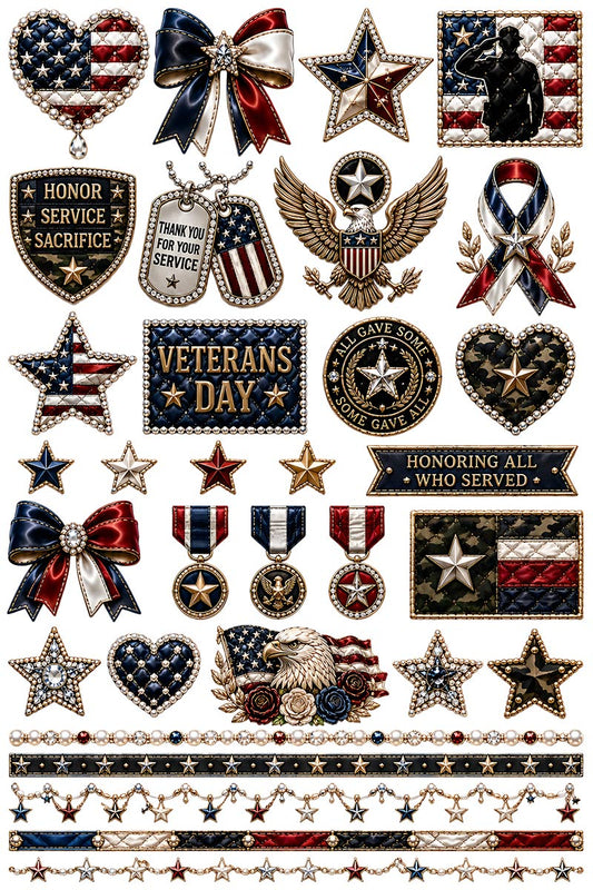 Americana Collection | UVDTF 9.5 x14 Element Sheets 811