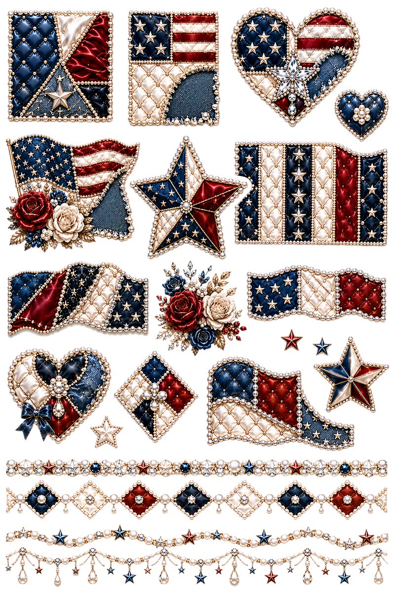 Americana Collection | UVDTF 9.5 x14 Element Sheets