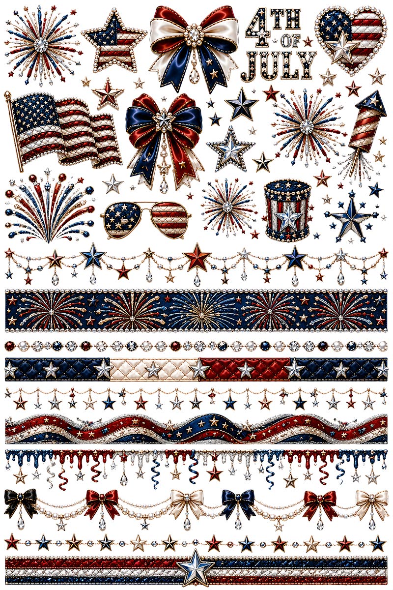 Americana Collection | UVDTF 9.5 x14 Element Sheets
