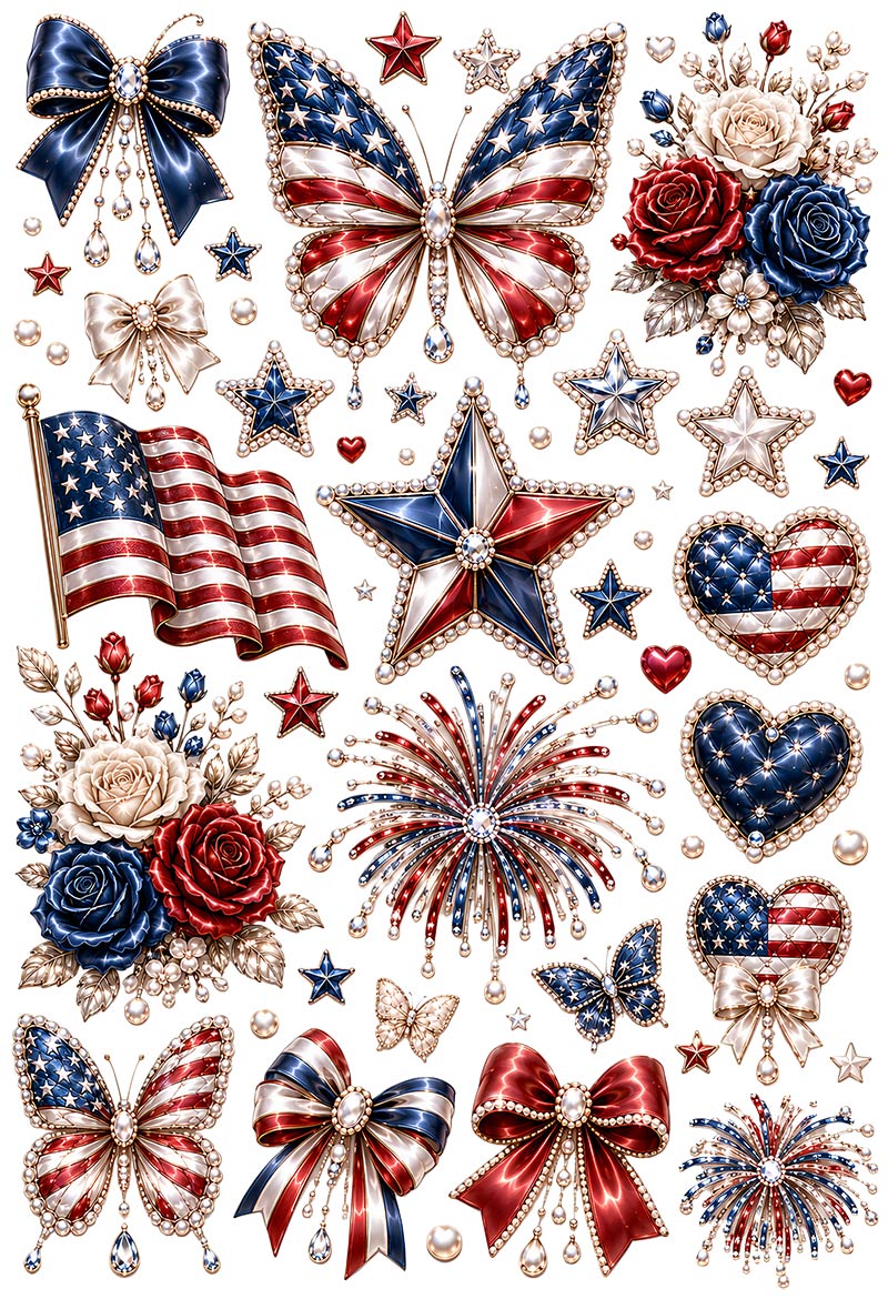 Americana Collection | UVDTF 9.5 x14 Element Sheets