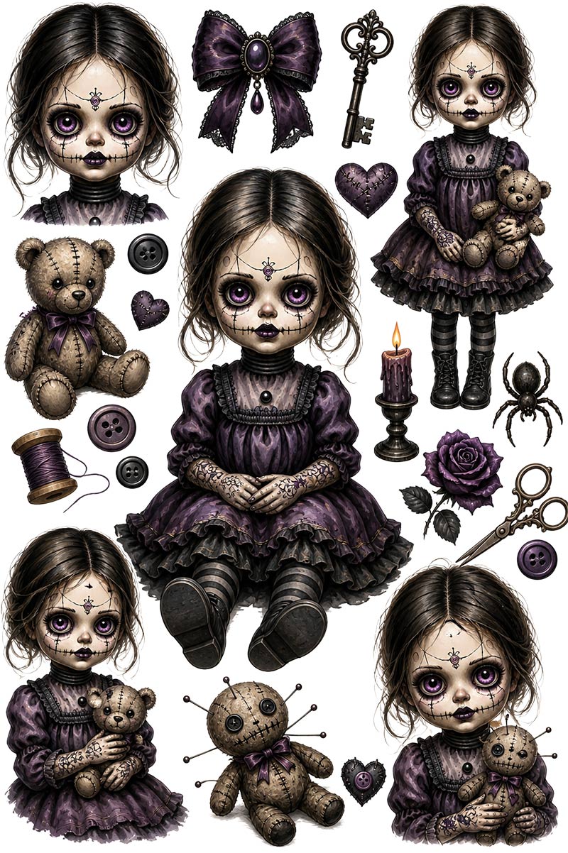 Creepy Character Collection | UVDTF 9.5 x14 Element Sheets