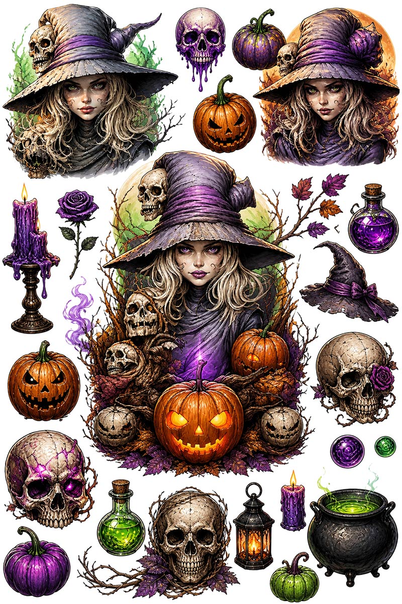 Creepy Character Collection | UVDTF 9.5 x14 Element Sheets