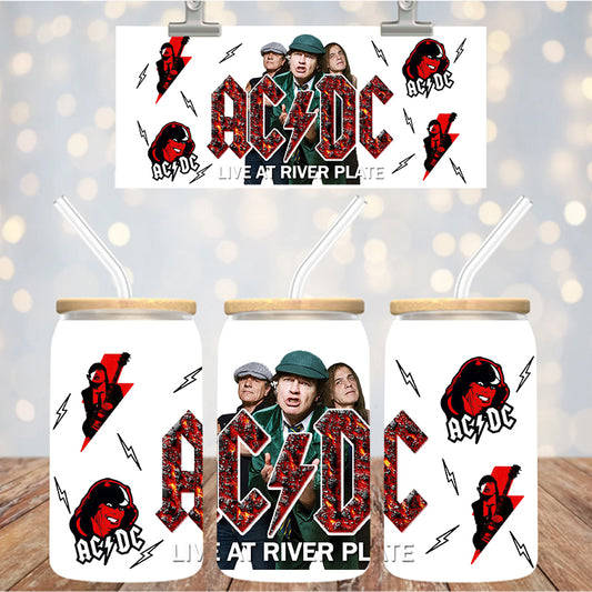 16 oz UvDtf Cup Wrap Rock Band 1393