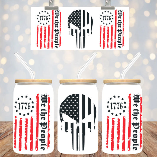 16 oz UvDtf Cup Wrap We The People 1776 1392