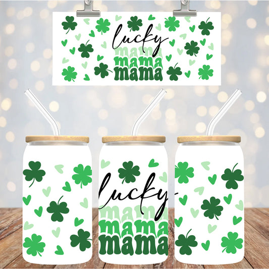 16 oz Uv Dtf Cup Wrap Lucky Mama 1208
