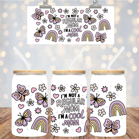 16 oz UvDtf Cup Wrap Regular Mom - Cool mom 1379