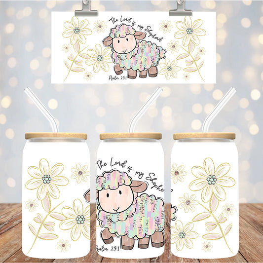 16 oz Uv Dtf Cup Wrap The Lord is my Shepherd 1213