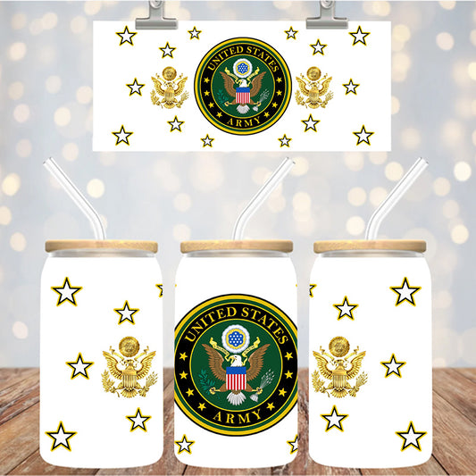 16 oz Uv Dtf Cup Wrap Army 1225
