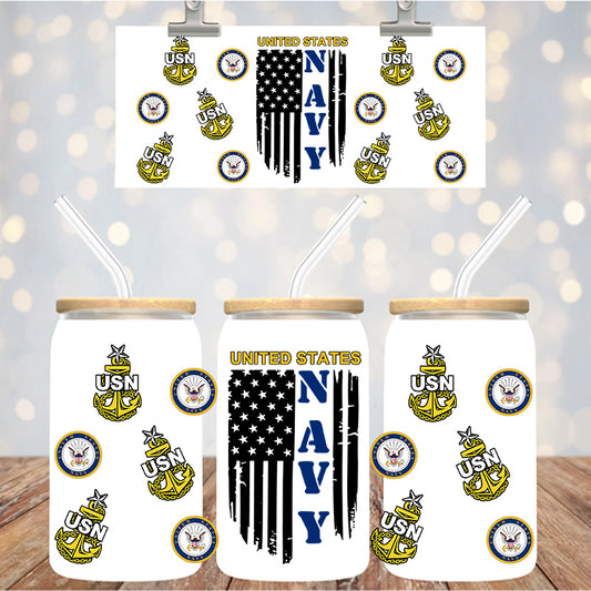 16 oz Uv Dtf Cup Wrap Navy 1229