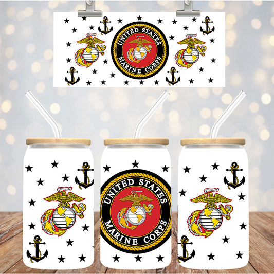 16 oz Uv Dtf Cup Wrap Marine Corps 1230