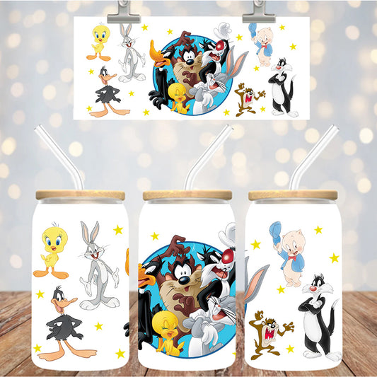 16 oz Uv Dtf Cup Wrap Looney Friends 1246