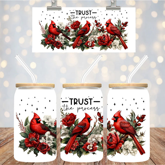 16 oz Uv Dtf Cup Wrap Cardinals Trust the Process 1242