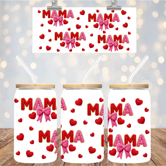 16 oz Uv Dtf Cup Wrap Faux Yarn Mama 1241