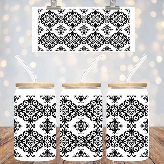 16 oz UvDtf Cup Wrap Tooled Leather Design 1346