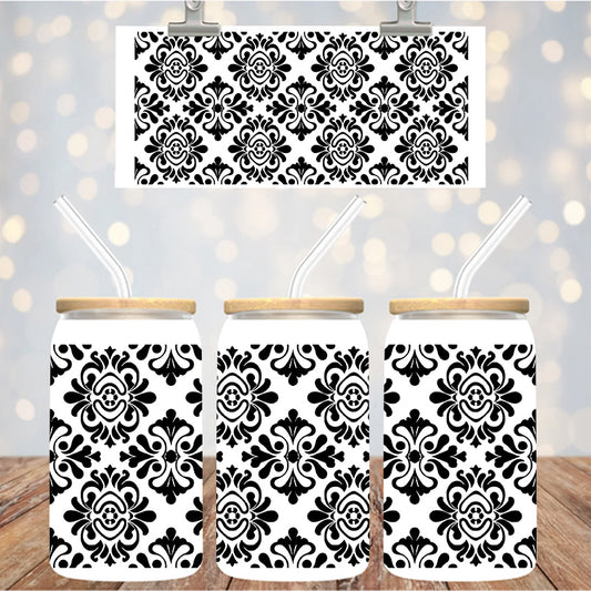 16 oz UvDtf Cup Wrap Tooled Leather Design 1347