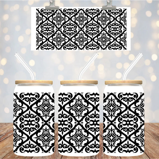 16 oz UvDtf Cup Wrap Tooled Leather Design 1351