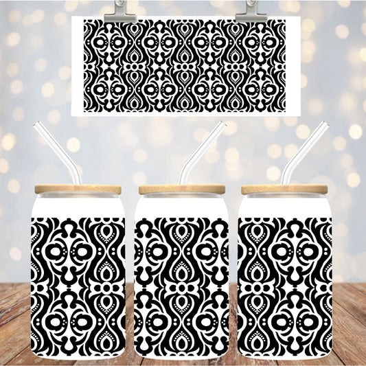 16 oz UvDtf Cup Wrap Tooled Leather Design 1375